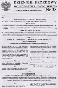 Dziennik Urzędowy Województwa Zamojskiego. 1995, nr 28