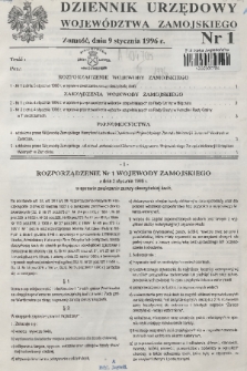 Dziennik Urzędowy Województwa Zamojskiego. 1996, nr 1
