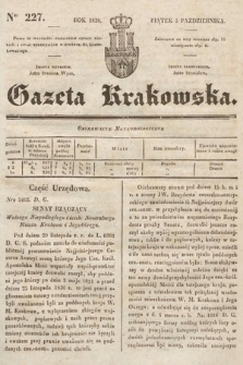 Gazeta Krakowska. 1838, nr 227
