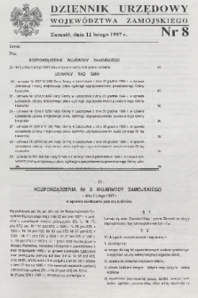 Dziennik Urzędowy Województwa Zamojskiego. 1997, nr 8