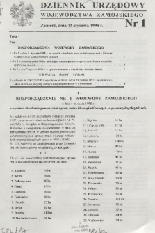 Dziennik Urzędowy Województwa Zamojskiego. 1998, nr 1