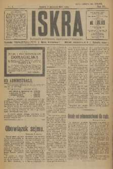 Iskra : dziennik polityczny, społeczny i literacki. R.15 (1924), nr 4