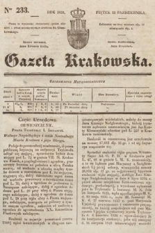 Gazeta Krakowska. 1838, nr 233