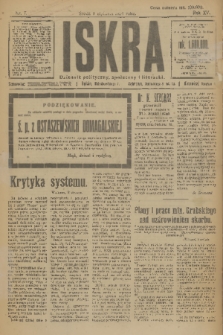 Iskra : dziennik polityczny, społeczny i literacki. R.15 (1924), nr 7