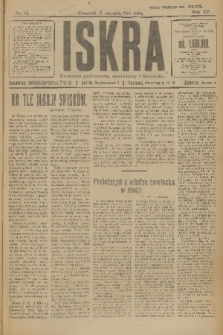 Iskra : dziennik polityczny, społeczny i literacki. R.15 (1924), nr 14