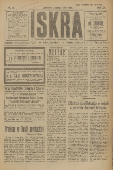 Iskra : dziennik polityczny, społeczny i literacki. R.15 (1924), nr 31