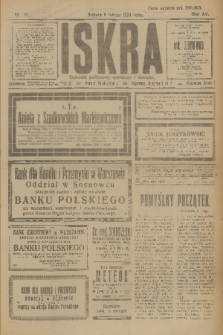 Iskra : dziennik polityczny, społeczny i literacki. R.15 (1924), nr 33