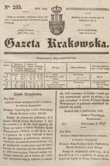 Gazeta Krakowska. 1838, nr 235