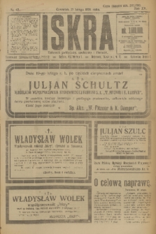 Iskra : dziennik polityczny, społeczny i literacki. R.15 (1924), nr 43