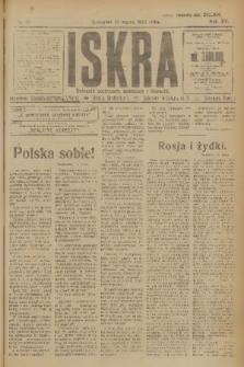 Iskra : dziennik polityczny, społeczny i literacki. R.15 (1924), nr 61