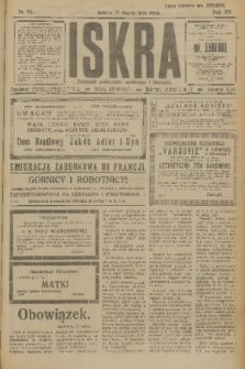 Iskra : dziennik polityczny, społeczny i literacki. R.15 (1924), nr 63