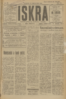 Iskra : dziennik polityczny, społeczny i literacki. R.15 (1924), nr 67