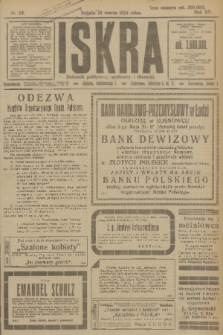 Iskra : dziennik polityczny, społeczny i literacki. R.15 (1924), nr 69