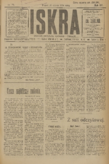 Iskra : dziennik polityczny, społeczny i literacki. R.15 (1924), nr 73