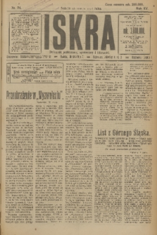 Iskra : dziennik polityczny, społeczny i literacki. R.15 (1924), nr 74