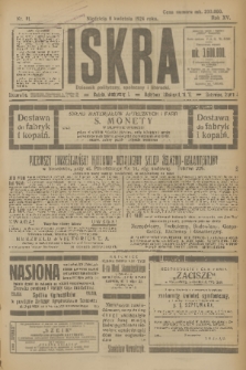 Iskra : dziennik polityczny, społeczny i literacki. R.15 (1924), nr 81