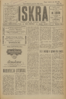 Iskra : dziennik polityczny, społeczny i literacki. R.15 (1924), nr 84