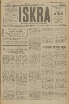 Iskra : dziennik polityczny, społeczny i literacki. R.15 (1924), nr 85