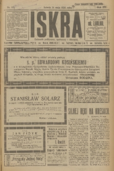 Iskra : dziennik polityczny, społeczny i literacki. R.15 (1924), nr 117