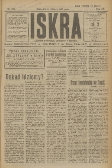 Iskra : dziennik polityczny, społeczny i literacki. R.15 (1924), nr 134