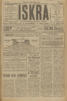 Iskra : dziennik polityczny, społeczny i literacki. R.15 (1924), nr 151