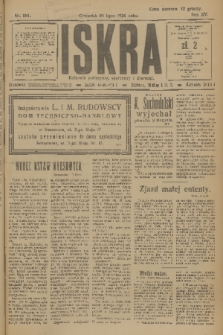 Iskra : dziennik polityczny, społeczny i literacki. R.15 (1924), nr 154
