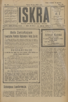 Iskra : dziennik polityczny, społeczny i literacki. R.15 (1924), nr 161