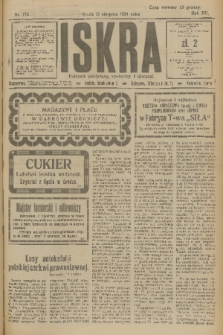 Iskra : dziennik polityczny, społeczny i literacki. R.15 (1924), nr 183