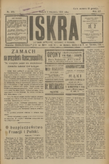 Iskra : dziennik polityczny, społeczny i literacki. R.15 (1924), nr 203