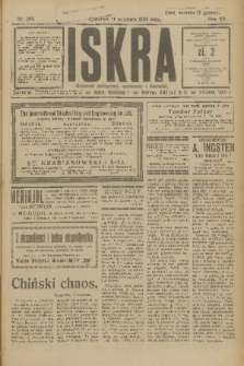 Iskra : dziennik polityczny, społeczny i literacki. R.15 (1924), nr 206