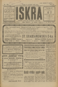 Iskra : dziennik polityczny, społeczny i literacki. R.15 (1924), nr 208