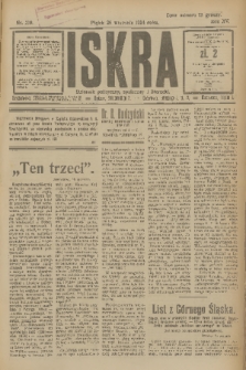 Iskra : dziennik polityczny, społeczny i literacki. R.15 (1924), nr 219