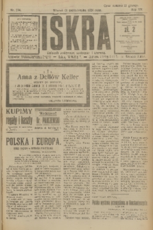 Iskra : dziennik polityczny, społeczny i literacki. R.15 (1924), nr 234