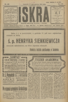 Iskra : dziennik polityczny, społeczny i literacki. R.15 (1924), nr 245