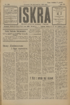 Iskra : dziennik polityczny, społeczny i literacki. R.15 (1924), nr 248
