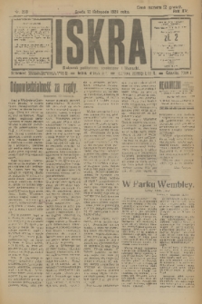 Iskra : dziennik polityczny, społeczny i literacki. R.15 (1924), nr 258