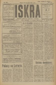 Iskra : dziennik polityczny, społeczny i literacki. R.15 (1924), nr 272