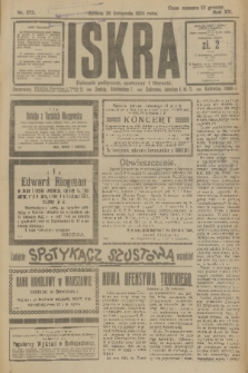 Iskra : dziennik polityczny, społeczny i literacki. R.15 (1924), nr 273