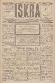 Iskra : dziennik polityczny, społeczny, gospodarczy i literacki. R.16 (1925), nr 46