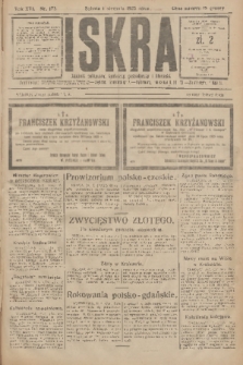 Iskra : dziennik polityczny, społeczny, gospodarczy i literacki. R.16 (1925), nr 173