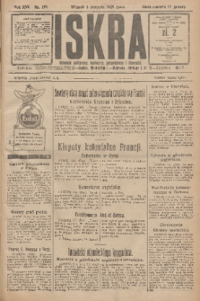 Iskra : dziennik polityczny, społeczny, gospodarczy i literacki. R.16 (1925), nr 175