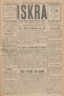 Iskra : dziennik polityczny, społeczny, gospodarczy i literacki. R.16 (1925), nr 213