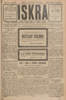 Iskra : dziennik polityczny, społeczny, gospodarczy i literacki. R.16 (1925), nr 249