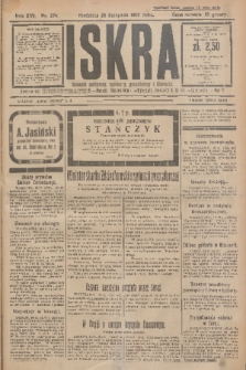 Iskra : dziennik polityczny, społeczny, gospodarczy i literacki. R.16 (1925), nr 274
