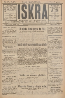 Iskra : dziennik polityczny, społeczny, gospodarczy i literacki. R.16 (1925), nr 277