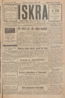 Iskra : dziennik polityczny, społeczny, gospodarczy i literacki. R.16 (1925), nr 281