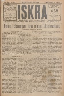 Iskra : dziennik polityczny, społeczny, gospodarczy i literacki. R.16 (1925), nr 283