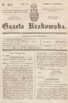 Gazeta Krakowska. 1838, nr 271