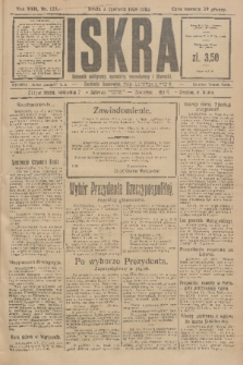 Iskra : dziennik polityczny, społeczny, gospodarczy i literacki. R.17 (1926), nr 123
