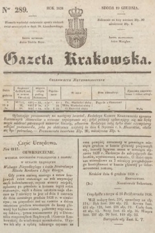 Gazeta Krakowska. 1838, nr 289